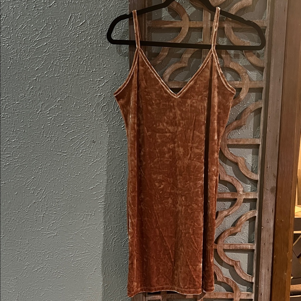 Mustard/Gold Velvet Dress NWT